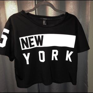 “New York” crop top